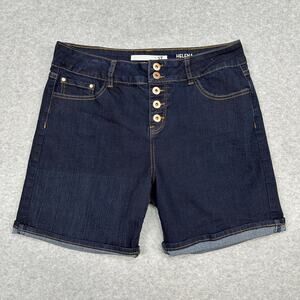 !it Helena Shorts Dark Wash High Rise WMNS 12 Denim Casual Stretch Summer Chic